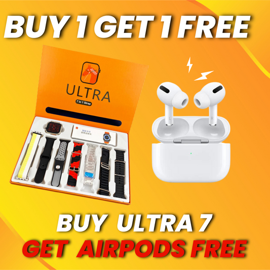 i20 Ultra Max Suit with Earphones 7 in1 set with earbuds - Ultra Smart Watch 7 In 1- i20 Ultra Smart Watches - Ultra 10 in 1- T900 ultra Smart Watches- Ultra 7 in 1- With Wireless Charging Capacity - Ultra 7 in 1 - i20 ultra watch with Golden strap .
